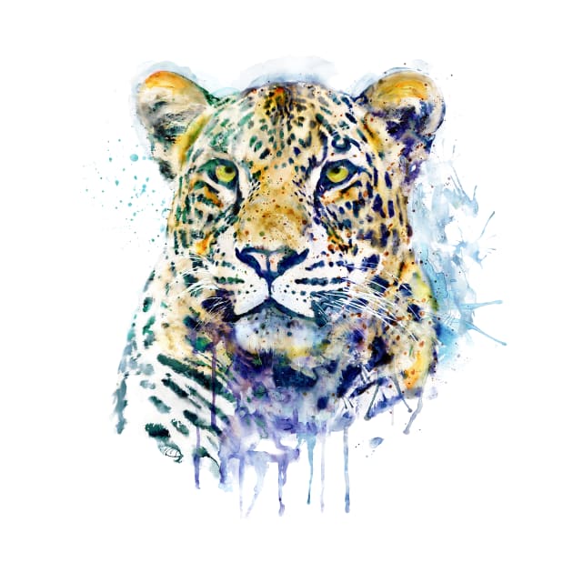 Watercolor Leopard by Marian Voicu