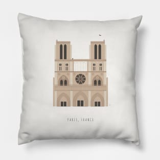 Cathedral, Paris, France Pillow