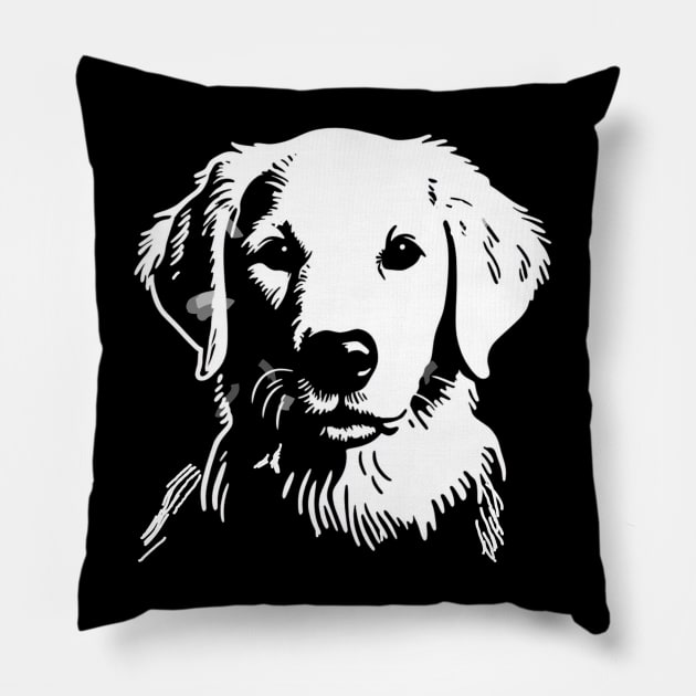 Portrait of a Golden Retriever Pillow by ZogDog Pro