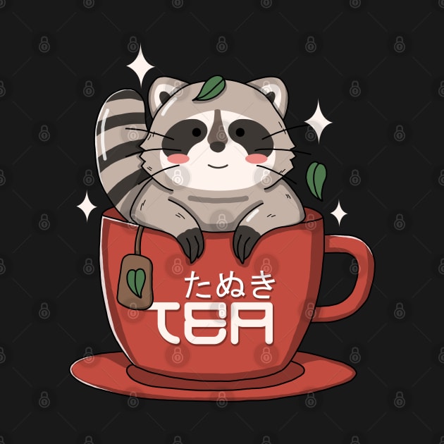 Kawaii Tanuki Tea Cup by Luna Illustration