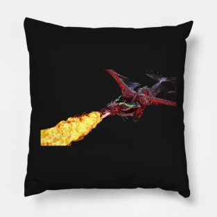 Red Fire Breathing Dragon Pillow