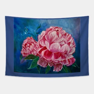 Pink Peony Petals Tapestry