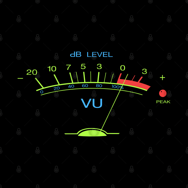 Volume VU Meter Vintage Audio Recording Studio Gear Guitar Musician Gift by blueversion