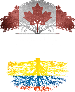 Canadian Grown With Colombian Roots - Gift for Colombian With Roots From Colombia Magnet