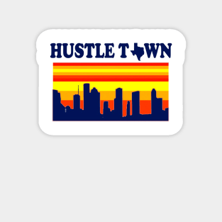 Hustle Town Houston Playoff Baseball Magnet