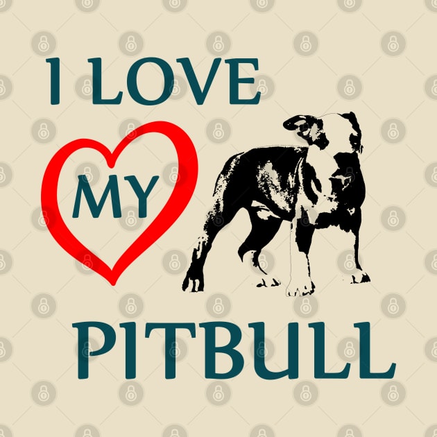 pitbull, i love my pitbull by hottehue