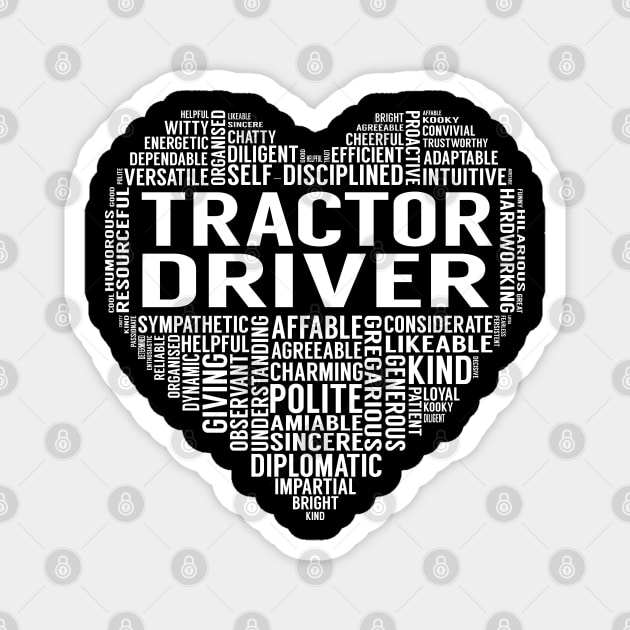 Tractor Driver Heart Magnet by LotusTee