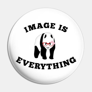 Panda in red glasses Pin