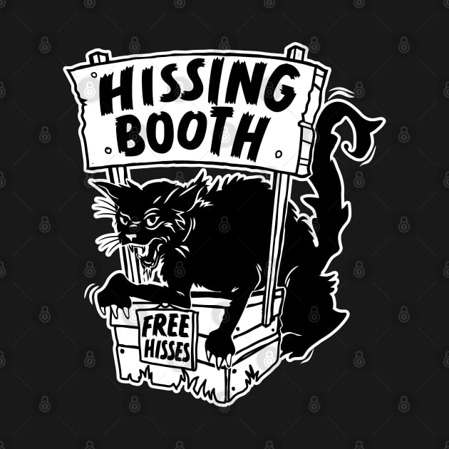 Funny Goth Black Cat Hissing Booth - For Cat Moms & Cat Dads by Graphic Duster