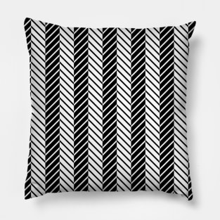 Striped Mini Chev BW Pillow