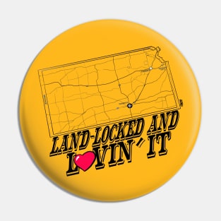 Land-Locked & Lovin' It - Kansas Pin