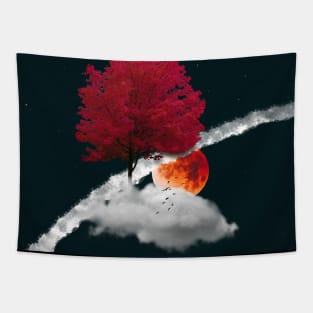 Red moon Tapestry