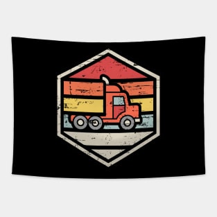 Retro Badge Truck Tapestry