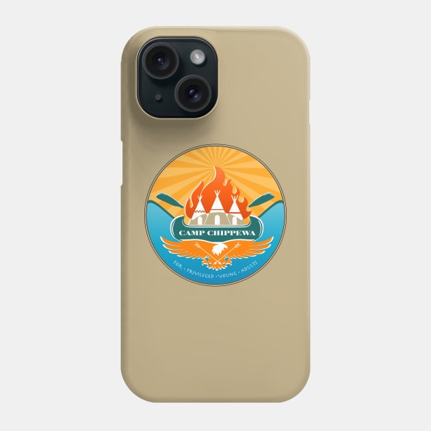 Camp Chippewa Wednesday Addams Inspired Eagle and Canoe Fan Logo Phone Case by Kraken Sky X TEEPUBLIC