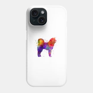 Akita Inu  dog in watercolor Phone Case