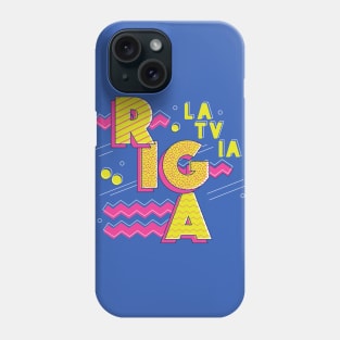 Retro 90s Riga, Latvia Phone Case
