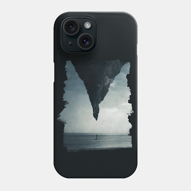 what if - man standing under a giant rock Phone Case by DyrkWyst