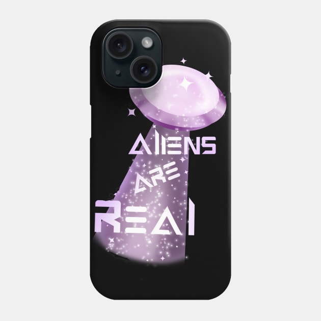 Aliens Ufos are real graphic Phone Case by TheCloverArtist