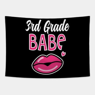 3rd Third Grade Babe Teacher Back to School Tapestry