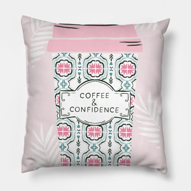 Coffee and Confidence Pillow by Duchess Plum