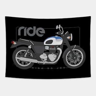 Ride 100 white blue Tapestry