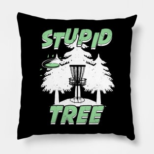 Funny Stupid Tree Disc Golf Player Gift Pillow