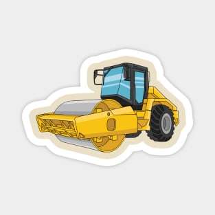 Road roller cartoon illustration Magnet