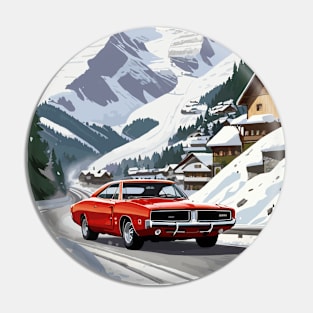 Classic American Charger Muscle Car Pin