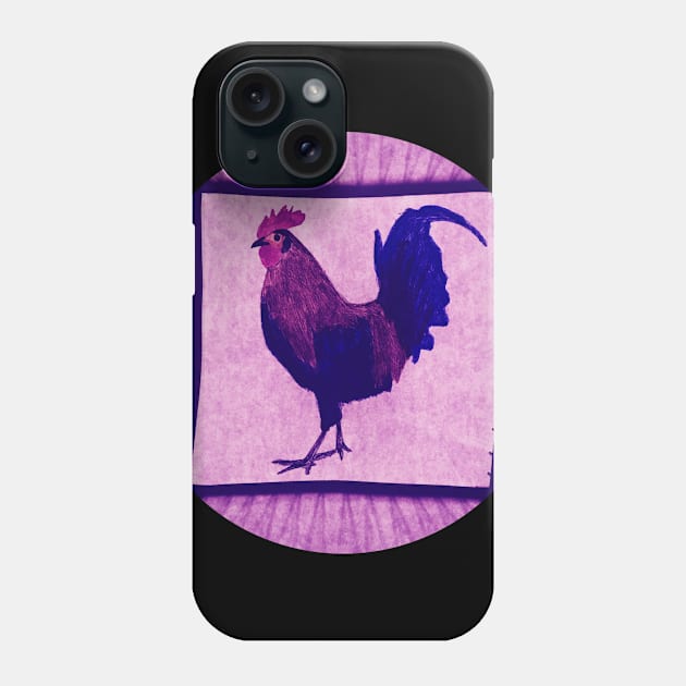 Little Red Rooster Purple Phone Case by Zachfan1212