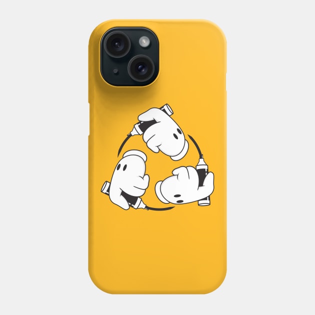 Toon Hand Pens Phone Case by Woah_Jonny