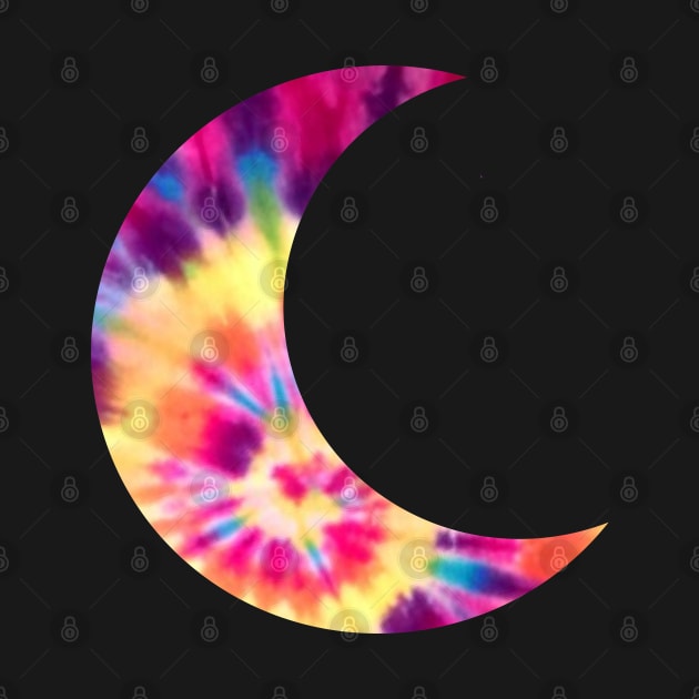 Tie Dye Crescent Moon Sticker by aterkaderk