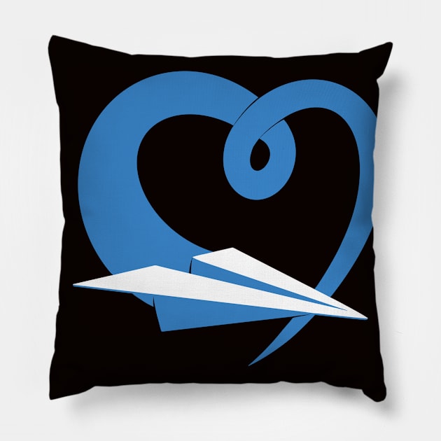 Spreading Love Blue Pillow by JuliaCoffin