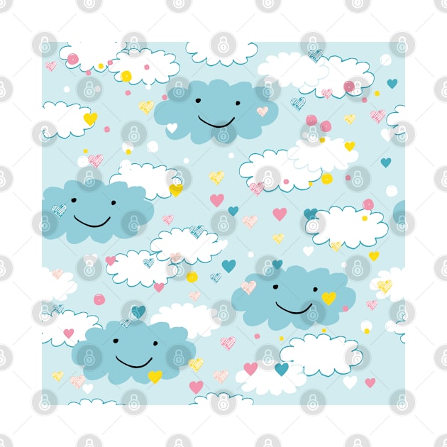 Cute clouds - baby pattern by grafart