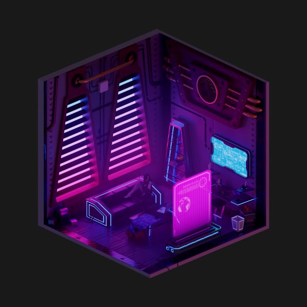 Cyberpunk Room by MartaMS