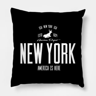 USA, America, New York Pillow