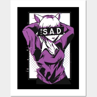 Sad Anime Girl Art Board Print for Sale by LEVANKOV Items