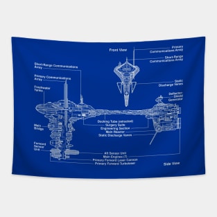 Medical Frigate Blueprint Tapestry