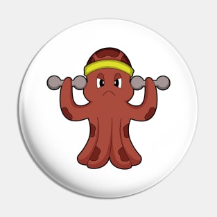 Octopus Fitness Dumbbells Sports Pin