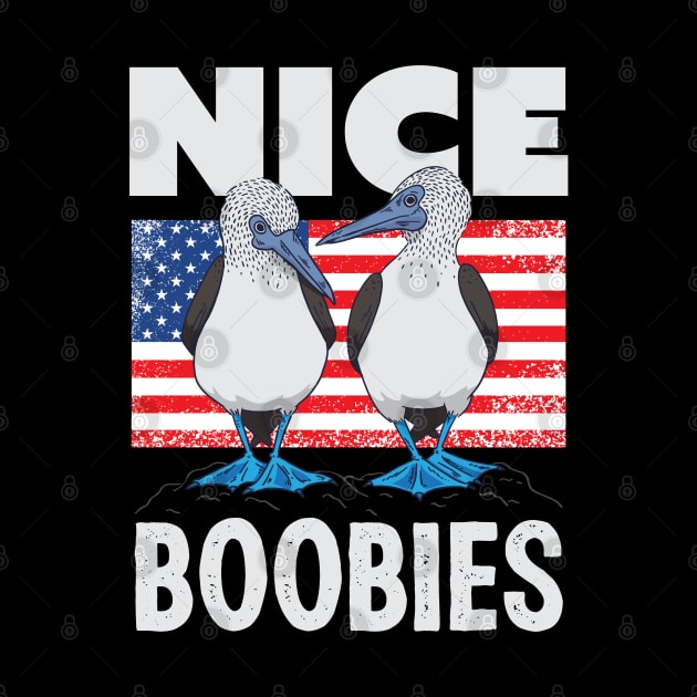 Funny July 4th American Flag Nice Boobies Gift by qwertydesigns