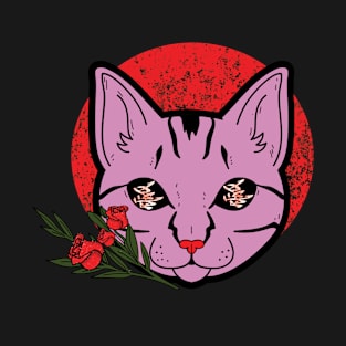 Neko with roses T-Shirt