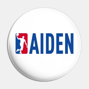 Aiden NBA Basketball Custom Player Your Name T-Shirt Pin