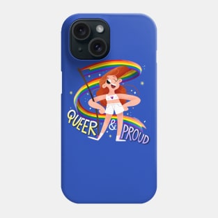 Queer & Proud. Bi heart Phone Case