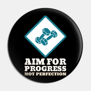 Workout Motivation | Aim for progress not perfection Pin