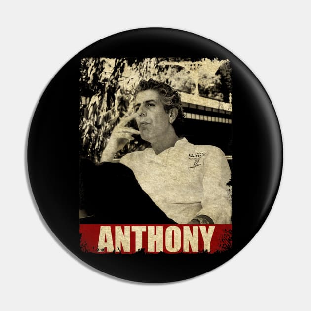 Anthony Bourdain - RETRO STYLE Pin by Mama's Sauce