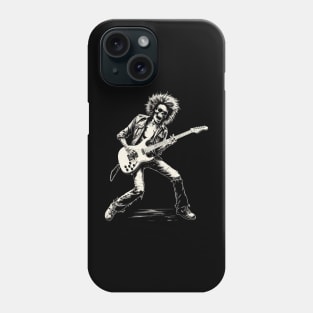 Rock & Roll Music Concert Festiwal Skeleton Halloween Guitar Phone Case