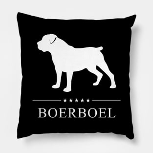 Boerboel Dog White Silhouette Pillow