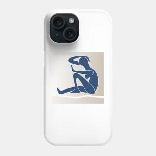 Full body on a white beach Phone Case