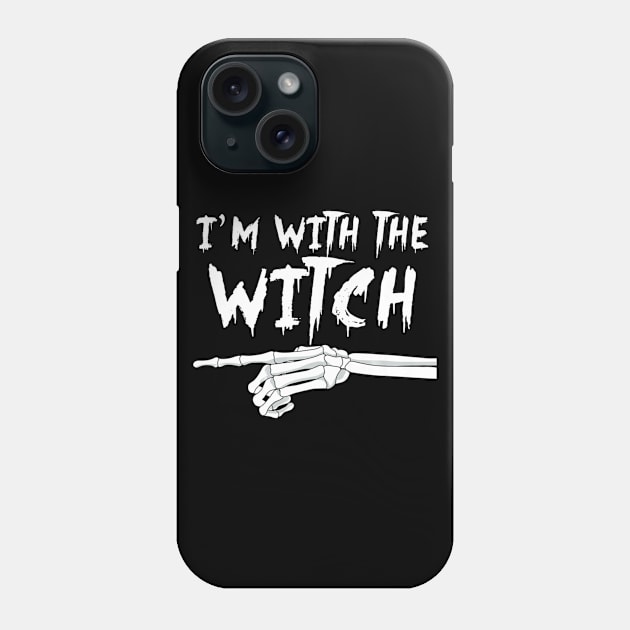 I'm with the witch funny Matching Halloween Couples Costume Phone Case by LaurieAndrew