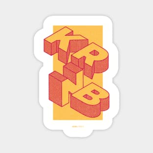 Korean RnB Hip-hop Pop Music With Yellow Blocked Letters Magnet