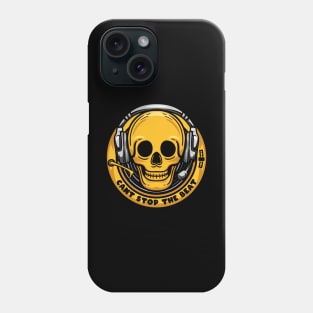 cant stop the beat skull head art Phone Case